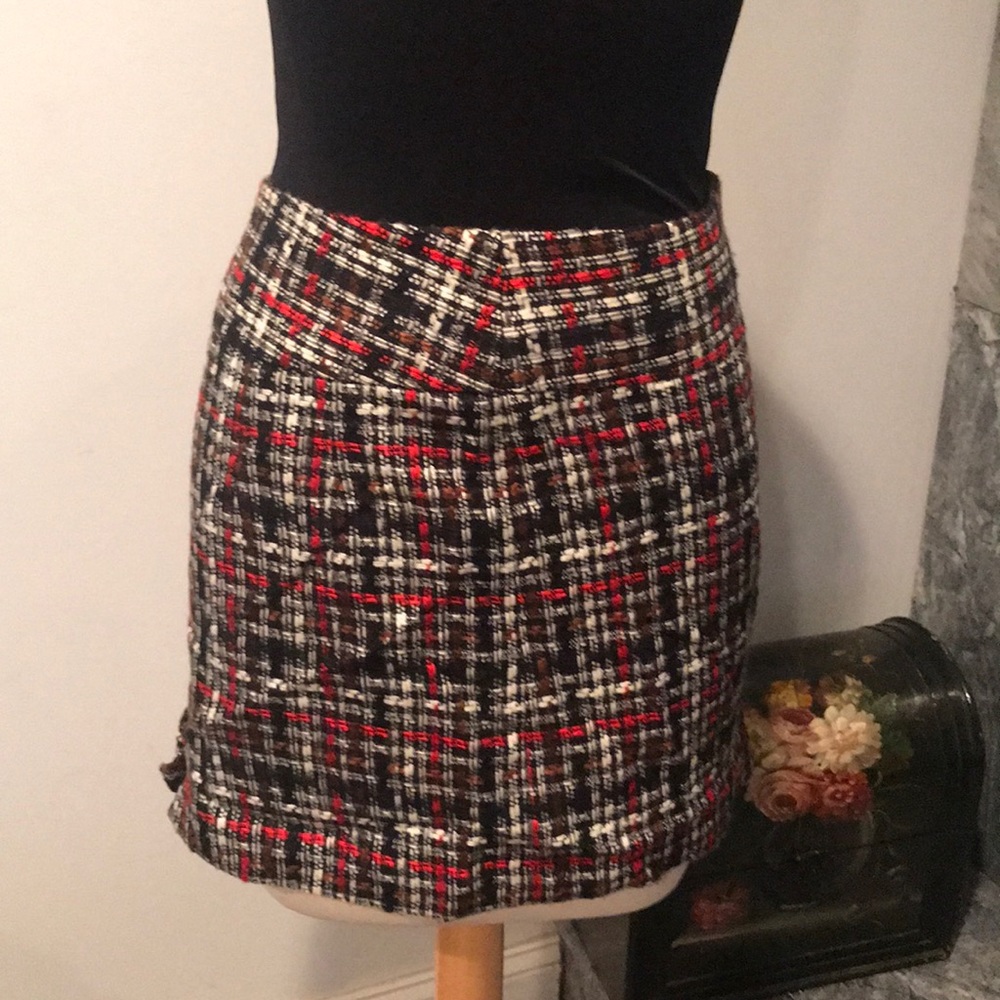 Limited plaid mini skirt zip up back b…